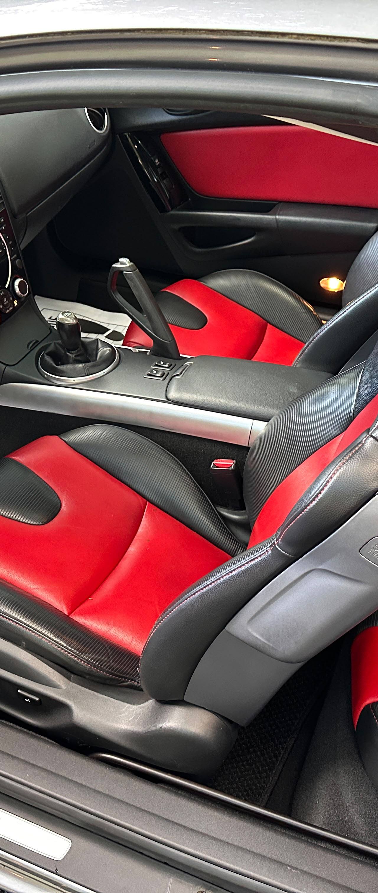 Mazda RX-8 interior after professional detailing